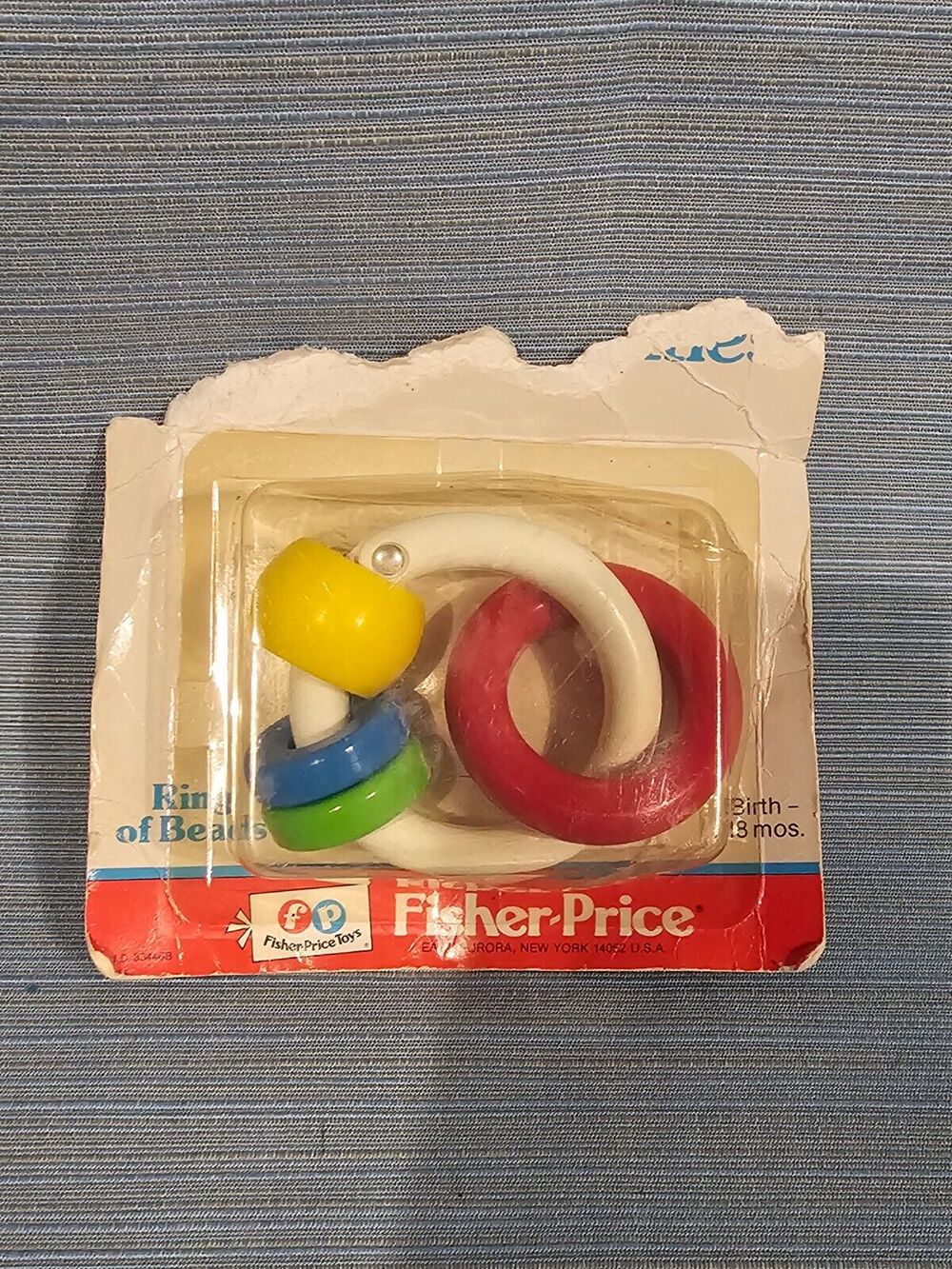 NEVER USED Vintage 1982 Rare Fisher Price Baby Rattle Toy Quaker Oats Co.